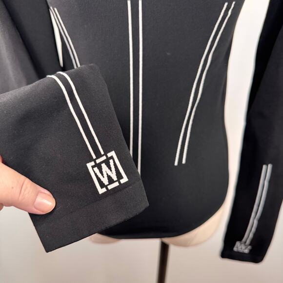 Wolford Theresa String Bodysuit Black White Corset Baddie Luxury Goth Size M - Picture 9 of 16